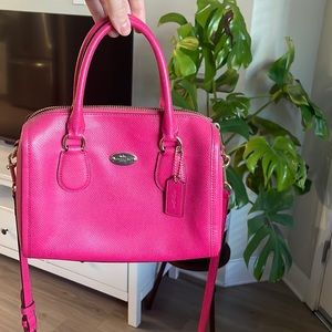 Authentic pink coach cross body bag.